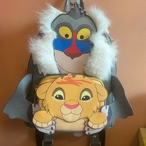 Disney loungefly Simba and Rafiki backpack